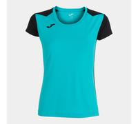 Camiseta M/C Mujer Joma Record II 901398 Transpirable - Talla: 2XS, Color: TURQUESA NEGRO