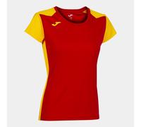 Camiseta M/C Mujer Joma Record II 901398 Transpirable - Talla: 4XS-3XS, Color: Rojo Amarillo