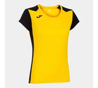 Camiseta M/C Mujer Joma Record II 901398 Transpirable - Talla: L, Color: Amarillo Negro