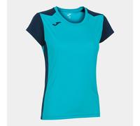 Camiseta M/C Mujer Joma Record II 901398 Transpirable - Talla: S, Color: Turquesa Flúor Marino