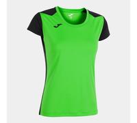 Camiseta M/C Mujer Joma Record II 901398 Transpirable - Talla: S, Color: Verde Flúor Negro