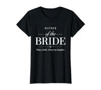Camiseta Madre de la Novia Camiseta gráfica económica, Mujer, Negro, L