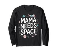 Camiseta Mama Needs Space Ropa Divertida para mamás Manga Larga