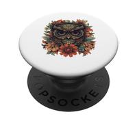 Camiseta Mandala Owl - Boho Floral Spirit Animal Art PopSockets PopGrip Adhesivo