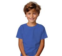 Camiseta Manga Corta algodón para niños y niñas - Camiseta eterna 190 g/m Durable, no se deforma y Elegante (FR/ES, Edad, 4 años, Regular, Riviera)