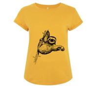 Camiseta manga corta algodón perezoso color Amarillo