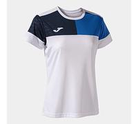 Camiseta Manga Corta Crew v Blanco Royal Marino