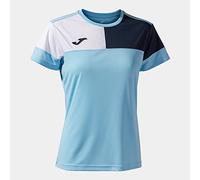 Camiseta Manga Corta Crew v Celeste Marino Blanco