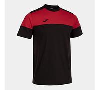 Camiseta Manga Corta Crew v Negro Rojo