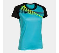 Camiseta Manga Corta Elite x Turquesa flúor Negro
