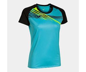 Camiseta Manga Corta Elite x Turquesa flúor Negro