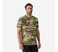 Camiseta Manga Corta Hombre Caza Solognac 100 Woodland Camuflaje Verde Beis 4XL
