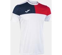Camiseta manga corta hombre crew v blanco rojo 4