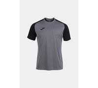 Camiseta Manga Corta Joma Academy IV Gris Melange Negro - Camiseta Manga Corta Hombre MKP
