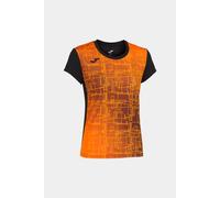 Camiseta Manga Corta Joma Elite VIII Negro Naranja - Camiseta Manga Corta Niña MKP