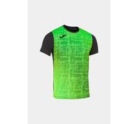 Camiseta Manga Corta Joma Elite VIII Negro Verde Flúor - Camiseta Manga Corta Niño MKP