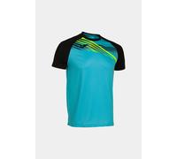Camiseta de Running Joma Manga Corta Elite X Hombre/Niño Turquesa Flúor Negro L