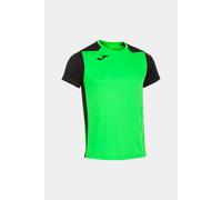 Camiseta Manga Corta Joma Record II Verde Flúor Negro - Camiseta Manga Corta Hombre MKP
