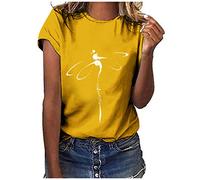 Camiseta Manga Corta Mujer Blusa Mujer Manga Corta Camiseta T-Shirt Camisas Vestido Elegante Camisetas Algodon Lunares Camisa Vaquera Tshirt Jersey Verano Blanca Ropa Tres Cuartos Ancha Rayas Blusas~~