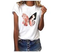 Camiseta Manga Corta Mujer Camiseta Algodon Mujer Camisas Manga Corta Rayas Chaqueta Primavera Camisetas De Peto Vaquero Elegante Camisa Vaquera Vestido Blusas Elegantes Jersey Verano Deporte Sueter