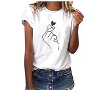 Camiseta Manga Corta Mujer Camiseta Basica Mujer Algodon Manga Corta Vestidos De Blusas Cortos Jersey T-Shirt Americana Camisa Verano Camisetas Larga Peto Vaquero Rockeras Sudadera Negra Blanca Lino~