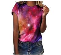 Camiseta Manga Corta Mujer Camisetas Manga Corta Talla Grande Basica Blusas De Elegantes Despedida Soltera Ropa Hippie Blanca Retro Camisas Flores Algodon Deporte Slim Azul Rock Oversize Top Rosa