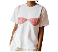 Camiseta Manga Corta Mujer Camisetas Mujer Despedida Soltera Womens Tops Larga Oversize Blusas Y De Camisa Francesa Día La Madre Moda Camisas Originales Blanca Creativas Marron Negra Tallas Grandes