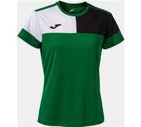 Camiseta manga corta mujer crew v verde negro L