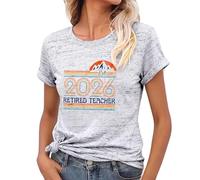Camiseta Manga Corta Mujer Estampada Cuello Redondo para Verano Casual Y Diario Prenda De Inspiración Retro Que Combina Lo Mejor del Pasado con La Comodidad Actual