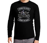 Camiseta Manga Larga de Hombre Coche Divertida Retro 80 Capitan America 015 M