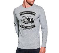 Camiseta Manga Larga de Hombre Coche Divertida Retro 80 Regreso al Futuro 056 S