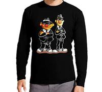 Camiseta Manga Larga de Hombre Divertidas Funny Graciosa Barrio Sesamo EPI Y BLAS Men in Black 085 2XL