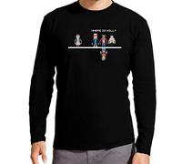 Camiseta Manga Larga de Hombre Eleven D&D Friends Don´t Lie Letras 008 XL