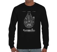 Camiseta Manga Larga de Hombre Pelicula Espacio 80 Lucas Star Dark Wars Vader Galaxia Guerra 386 XXL