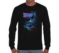 Camiseta Manga Larga de Hombre Peliculas Retro 80 Futuro Marty Doc Delorean 025 M