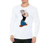 Camiseta Manga Larga de Hombre Popeye Cocoliso Espinacas Brutus 010 L