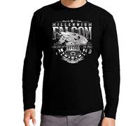 Camiseta Manga Larga de Hombre Star Galaxia Guerra Wars Vader Dark Estrella Death Muerte 018 XL