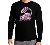 Camiseta Manga Larga de Hombre Varios Peliculas Alicia en el Pais de Las Maravillas Gato L