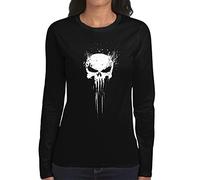 Camiseta Manga Larga de Mujer Punisher Castigador Comic 001 XXL