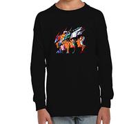 Camiseta Manga Larga de NIÑOS NIÑAS Zodiaco Sain Caballeros Manga Anime Dragon Pegaso Leo 001 3-4 Años