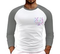 Camiseta Manga Larga Hombre Camiseta Hombre Suave al Tacto Estampada Holgada Ideal para Uso Diario En Verano Y Otoño Cómoda Y Lavable A Máquina