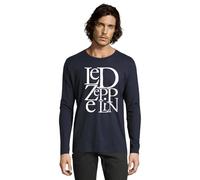Camiseta Manga Larga Led Zeppelin, Jersey Musica Rock (XL, Marino)