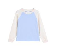 Camiseta Manga Larga para Niño y Niña,Cuello Redondo Casual Jersey Color Block Sudaderas con Mangas Raglán Básico Simple Pullover Top Suave Cómodo Camisetas Interior de Algodón 1-15 Años