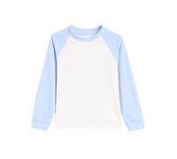 Camiseta Manga Larga para Niño y Niña,Cuello Redondo Casual Jersey Color Block Sudaderas con Mangas Raglán Básico Simple Pullover Top Suave Cómodo Camisetas Interior de Algodón 1-15 Años