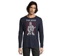 Camiseta Manga Larga The Boss Springsteen Rock Grupo Musica (FR/ES, Letras, XXL, Regular, Regular, Marino)
