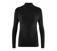 FALKE Maximum Warm High Neck W L/s Sh hilo funcional secado rápido 1 pieza, Capa de base superior Mujer, Negro Black 3000, L