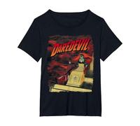 Camiseta Marvel Daredevil City In Flames Skyscraper Lookout Camiseta, Mujer Tallas Grandes, Negro, 2XL Grande