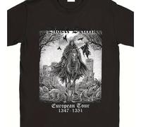 Camiseta Medieval de la Muerte Negra para Hombres - Estampado Histórico de Médico de y 1347-1351 - Camiseta de Disfraz Vikingo Gótico para del , de la Edad y Temáticos - Cuello y Manga Corta