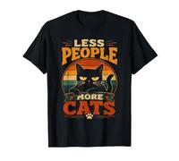 Camiseta Menos Personas Más Gatos Camiseta
