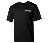 Camiseta MFH Security Hombre Excersise Urbano Táctico Outdoor Seguridad Negro